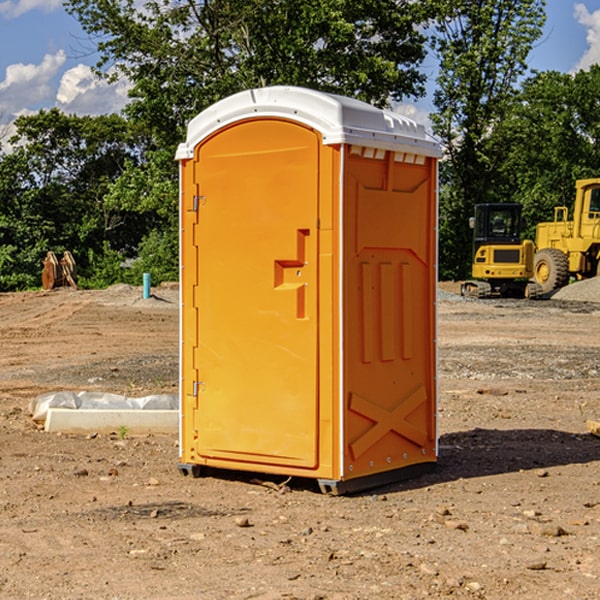 how often are the portable toilets cleaned and serviced during a rental period in Emmet WI